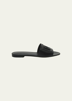 Dolce & Gabbana Dolce&Gabbana Cutout DG Flat Slide Sandals