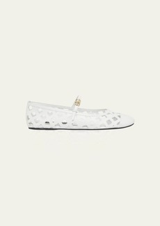 Dolce & Gabbana Dolce&Gabbana Cutout Leather Ballerina Flats