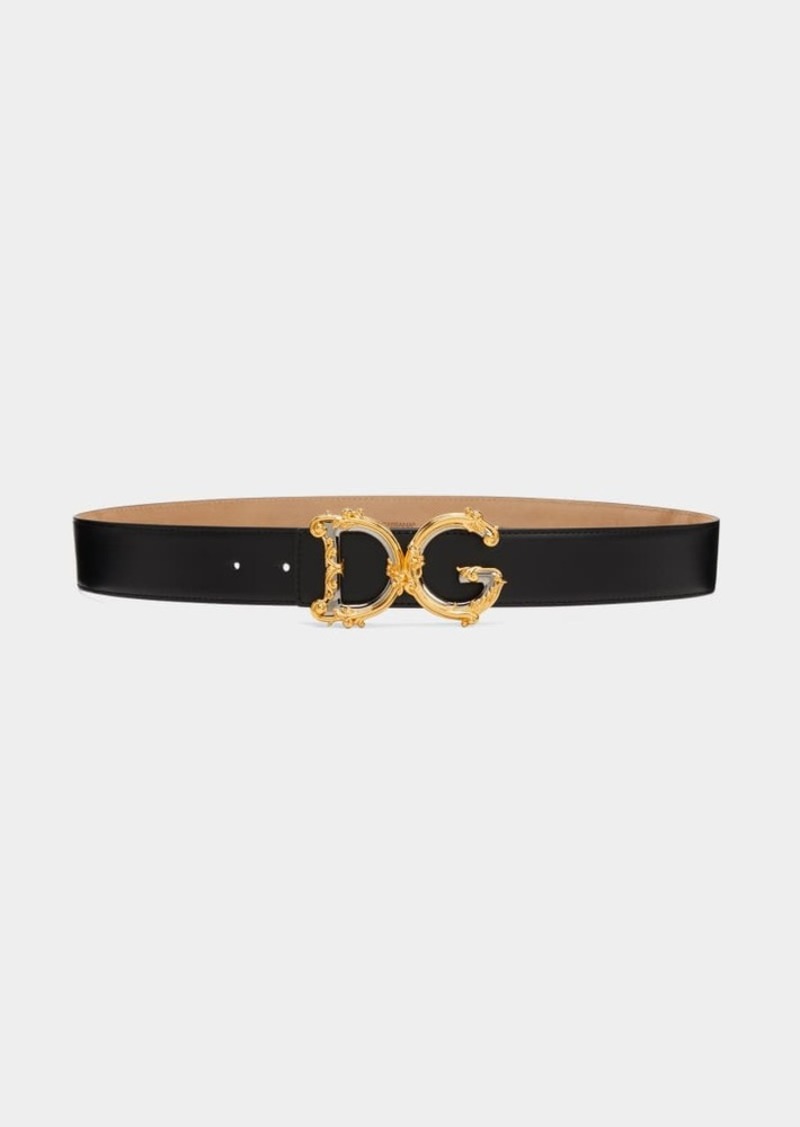 Dolce & Gabbana Dolce&Gabbana DG Barocco 40mm Calf Leather Belt