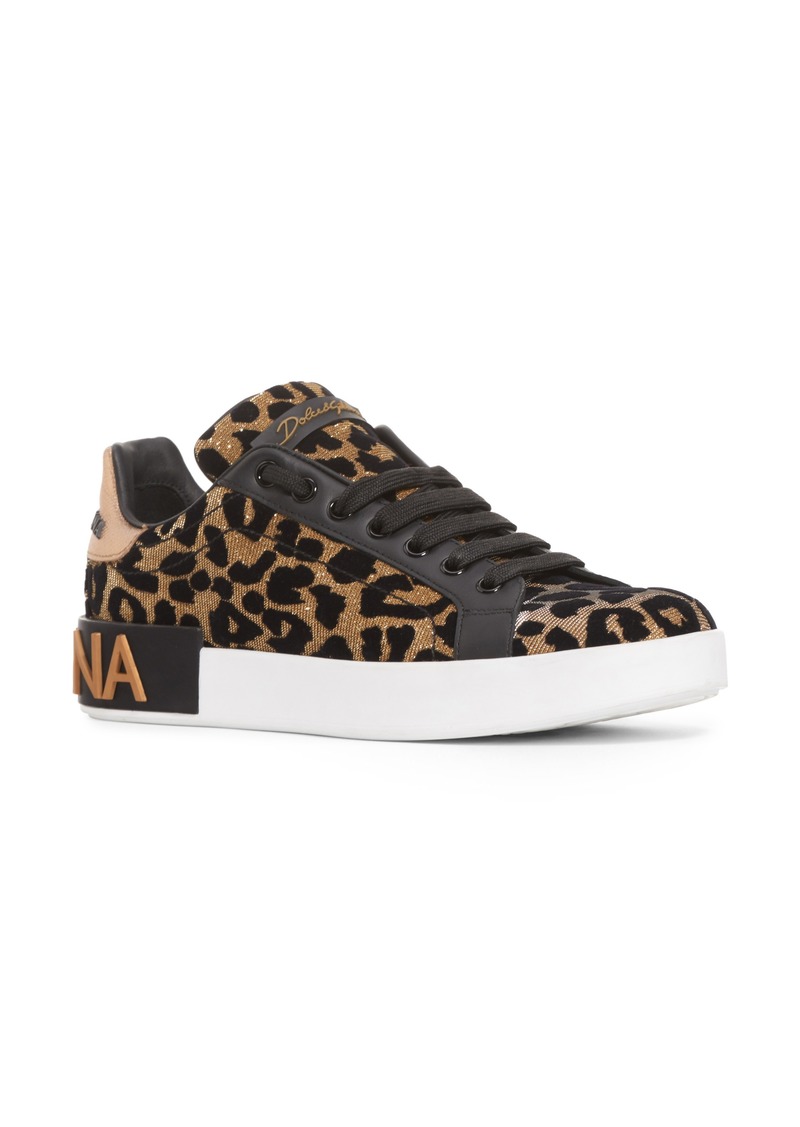 dolce and gabbana leopard sneakers