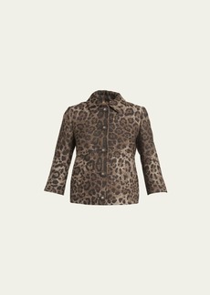Dolce & Gabbana Dolce&Gabbana Leopard Print Jacquard Wool Short Jacket