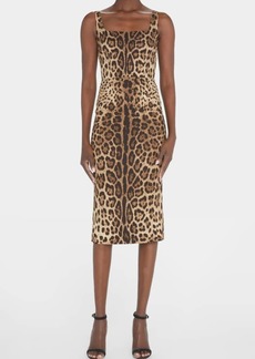 Dolce & Gabbana Dolce&Gabbana Leopard-Print Slim Midi Dress