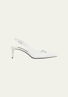 Dolce & Gabbana Dolce&Gabbana Logo Slingback Leather Pumps