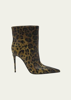 Dolce & Gabbana Dolce&Gabbana Lollo Leopard Stiletto Ankle Booties
