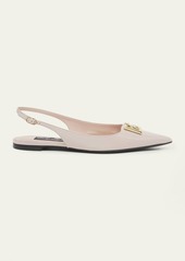 Dolce & Gabbana Dolce&Gabbana Lollo Patent Slingback Ballerina Flats