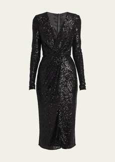 Dolce & Gabbana Dolce&Gabbana Micro Sequined Tulle Midi Dress