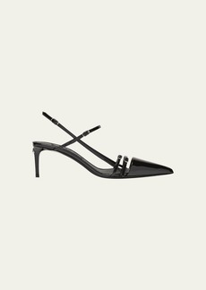 Dolce & Gabbana Dolce&Gabbana Patent Multi Buckle Slingback Pumps