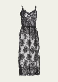 Dolce & Gabbana Dolce&Gabbana Pizzo Chantilly Lace Bustier Midi Dress