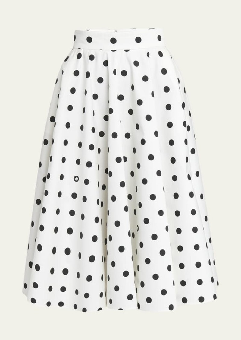 Dolce & Gabbana Dolce&Gabbana Polka-Dot Circle Midi Skirt