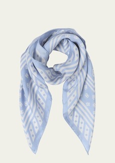 Dolce & Gabbana Dolce&Gabbana Polka-Dot DG Monogram Silk Twill Square Scarf