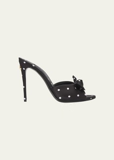 Dolce & Gabbana Dolce&Gabbana Polka Dot Satin Bow Mule Sandals