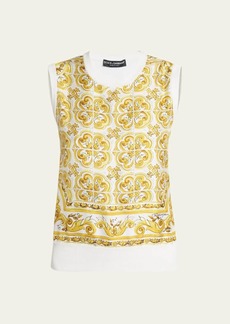 Dolce & Gabbana Dolce&Gabbana Printed Twill Sweater Vest