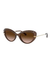Dolce & Gabbana Dolce&Gabbana Ridged Propionate Cat-Eye Sunglasses