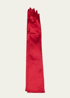 Dolce & Gabbana Dolce&Gabbana Sfilata Long Red Satin Gloves