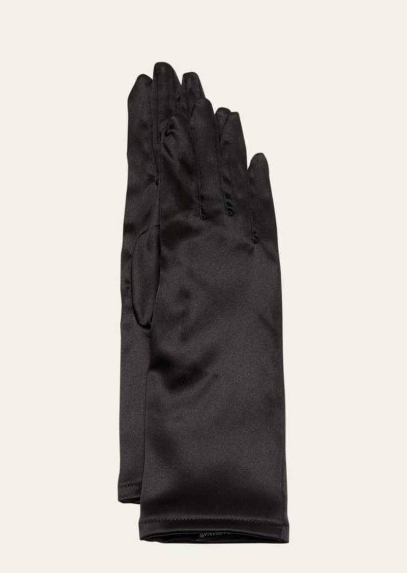 Dolce & Gabbana Dolce&Gabbana Sfilata Short Black Satin Gloves