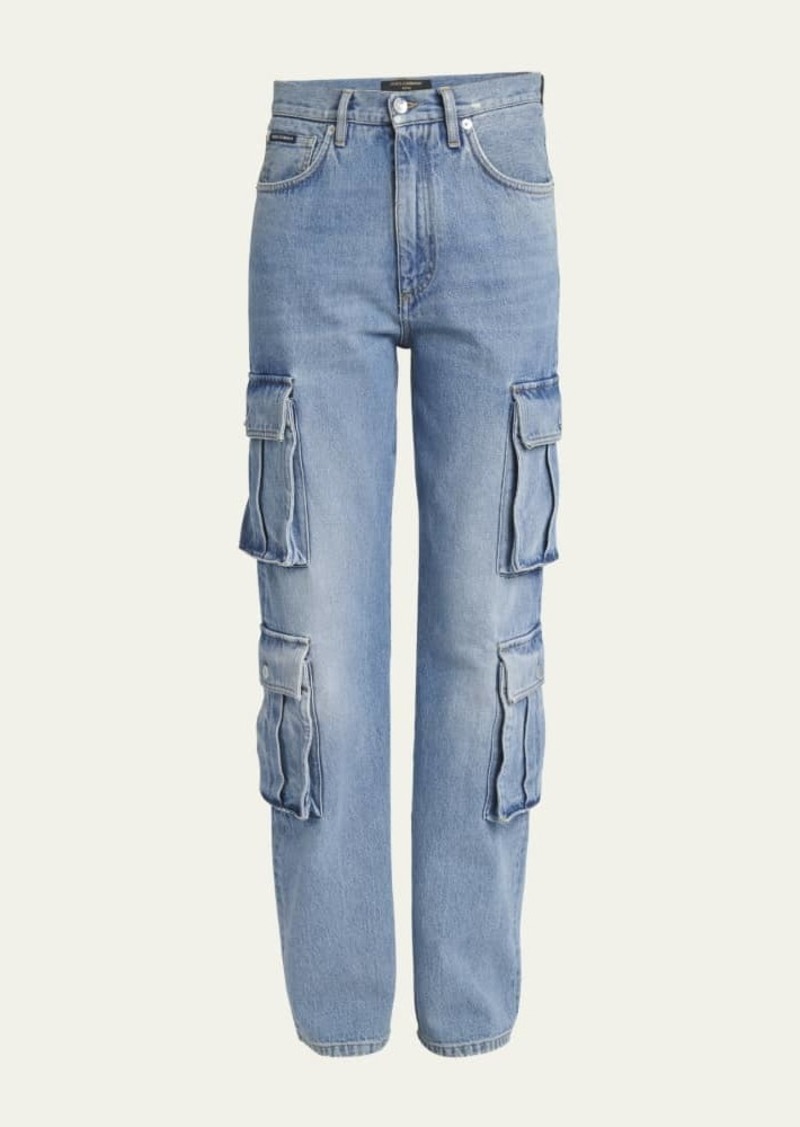 Dolce & Gabbana Dolce&Gabbana Straight-Leg Denim Cargo Pants