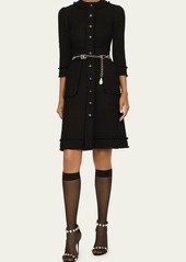 Dolce & Gabbana Dolce&Gabbana Tweed Button-Front Short Dress