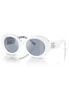 Dolce & Gabbana Dolce&Gabbana Women's Sunglasses, Mirror DG4448 - White on Blue Maiolica