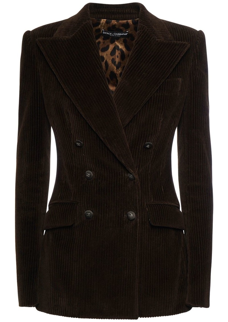 Dolce & Gabbana Double Breast Corduroy Jacket