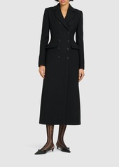 Dolce & Gabbana Double Breast Crepe Long Coat