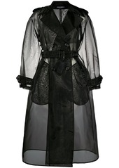 Dolce & Gabbana double-breasted organza trench coat