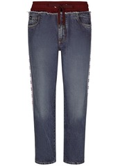 Dolce & Gabbana drawstring-waist panelled jeans