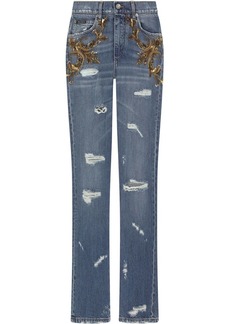 Dolce & Gabbana embellished flared jeans