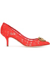 Dolce & Gabbana Heart plaque lace pumps