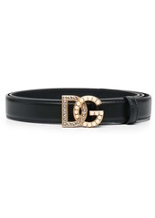 Dolce & Gabbana embellished logo-buckle belt