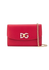 Dolce & Gabbana embellished logo clutch bag