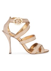 Dolce & Gabbana Embellished Metallic Sandals