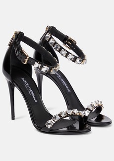 Dolce & Gabbana Embellished patent leather sandals
