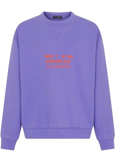 Dolce & Gabbana embossed cotton-blend sweatshirt