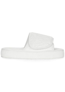 Dolce & Gabbana embossed-logo touch-strap slippers