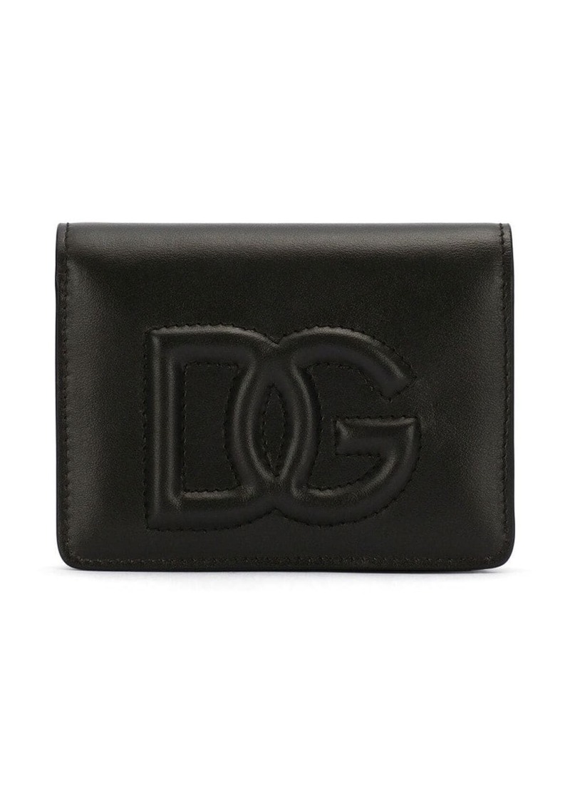 Dolce & Gabbana DG-logo embossed leather wallet