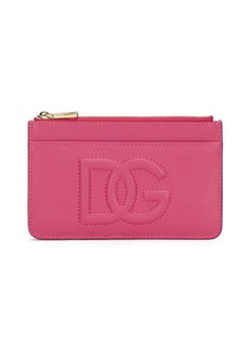 Dolce & Gabbana DG-logo embossed zip-up card holder