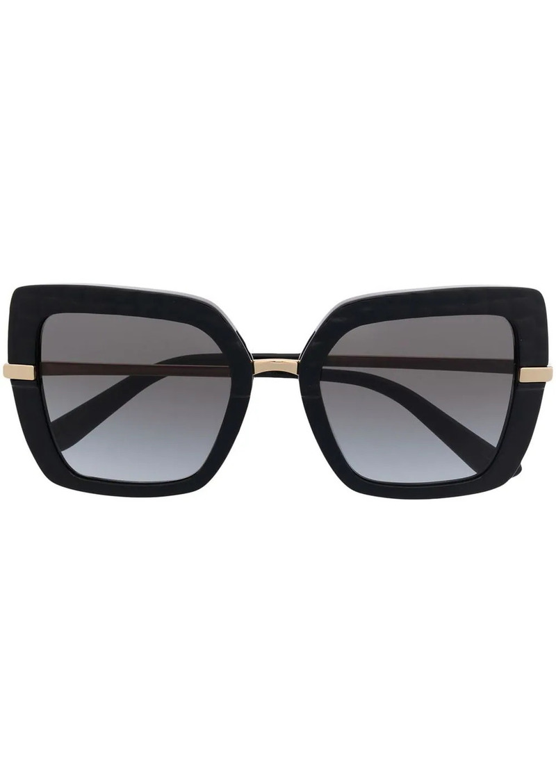 Dolce & Gabbana embossed square-frame sunglasses