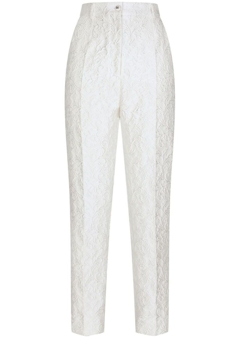 Dolce & Gabbana embroidered cigarette trousers