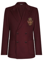 Dolce & Gabbana embroidered-crest blazer