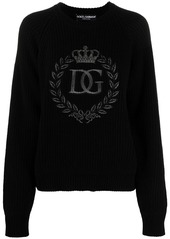 Dolce & Gabbana embroidered crest logo jumper