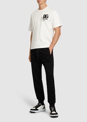 Dolce & Gabbana Embroidered Logo Cotton Jersey T-shirt