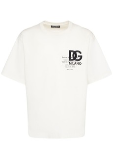 Dolce & Gabbana Embroidered Logo Cotton Jersey T-shirt