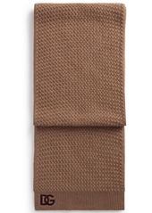 Dolce & Gabbana embroidered-logo fine-knit scarf