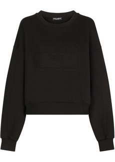 Dolce & Gabbana logo-embossed cotton sweatshirt