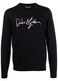 Dolce & Gabbana embroidered-logo wool jumper