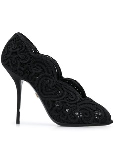 Dolce & Gabbana Cordonetto lace peep-toe pumps