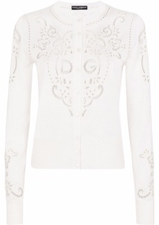 Dolce & Gabbana openwork-embroidery silk cardigan