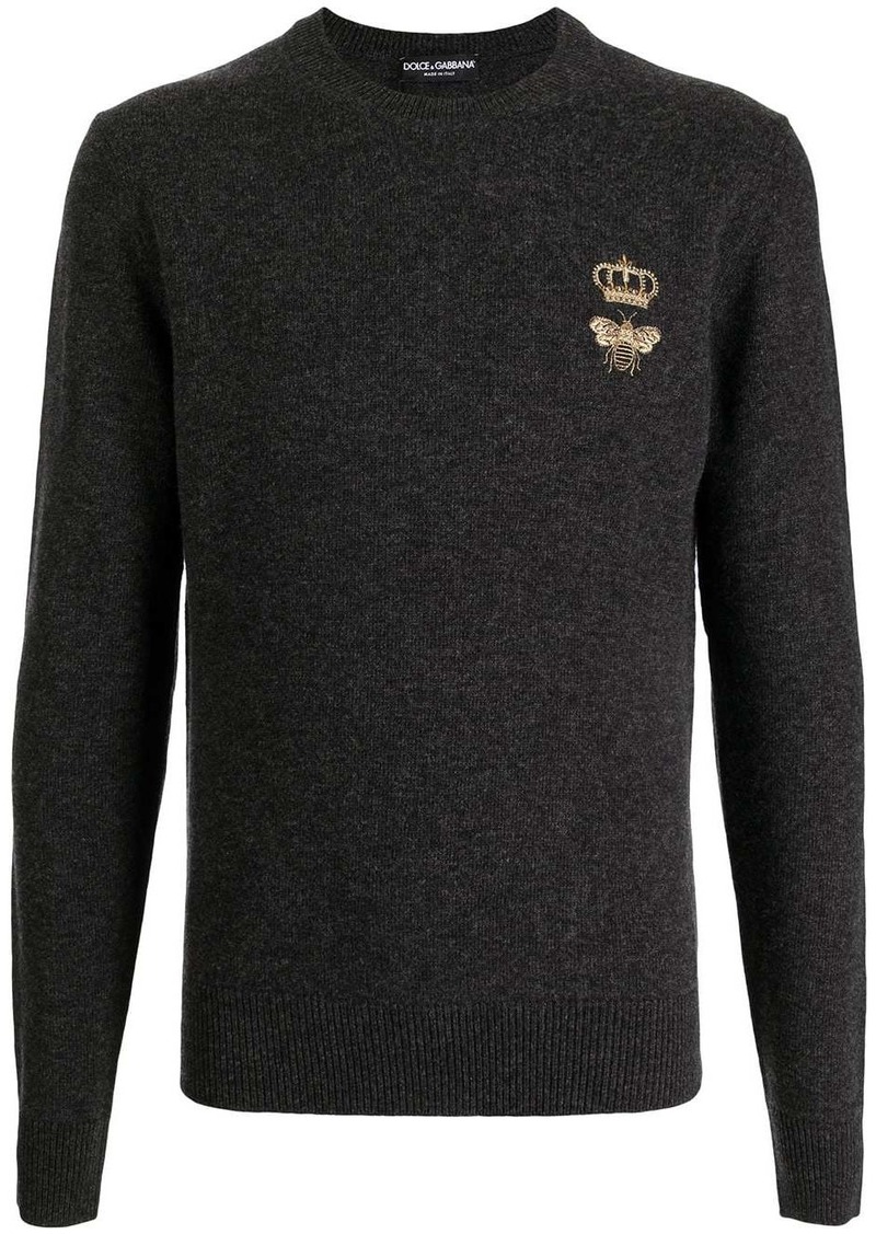 Dolce & Gabbana fine-knit embroidered jumper