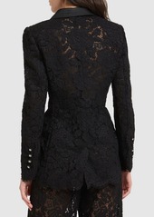 Dolce & Gabbana Floral & Dg Lace Tuxedo Jacket