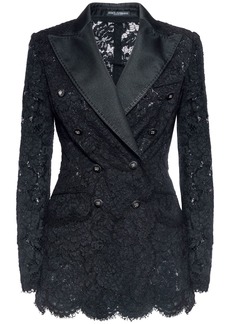 Dolce & Gabbana Floral & Dg Lace Tuxedo Jacket